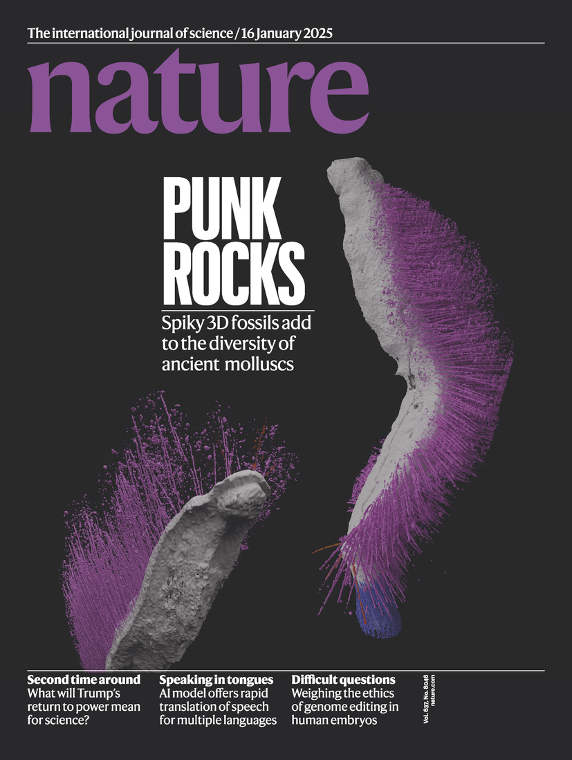 Nature cover, vol. 637 (Jan 2025)